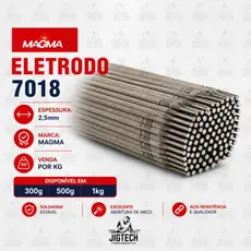 ELETRODOS 7018 2,5mm MAGMA (350mm) Vareta de Solda - Venda por KG.