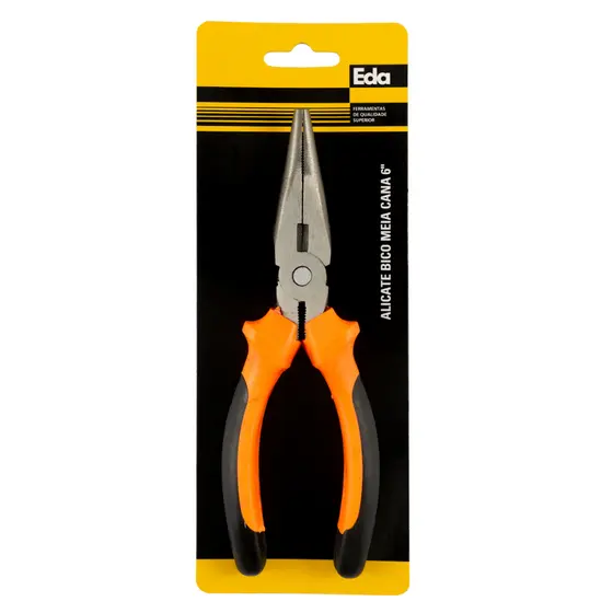 Alicate de Bico Fino (Meia-Cana) 6” EDA – Precisão, Conforto e Durabilidade