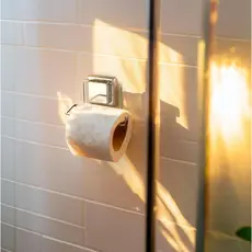SUPORTE PARA ROLO PAPEL HIGIÊNICO COM VENTOSA FIXA CLEAN MODERNO PRÁTICO