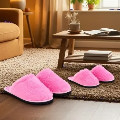 Kit Pantufas Mãe e Filha | 2 Pares | Quentes, Macias e Confortáveis