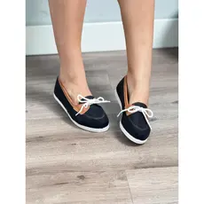 Sapatilha Mocassim, estilo casual, com cadarço, sapatênis feminino
