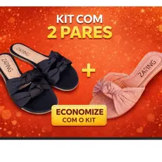 Kit 2 Pares de Rasteira Feminina | Confortável para o Dia a Dia | 34 ao 40