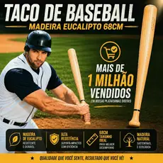TACO DE BASEBALL BASTÃO DE MADEIRA BEISEBOL DECORAÇÃO SALA BRINCADEIRA DE RUA