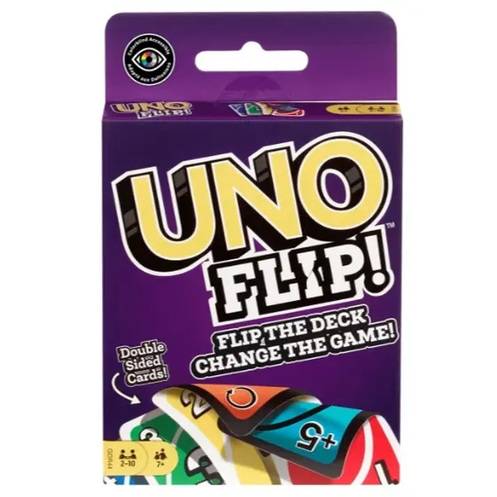 Jogo de Cartas Mattel UNO Flip - Baralho Duplo e Carta Especial Flip