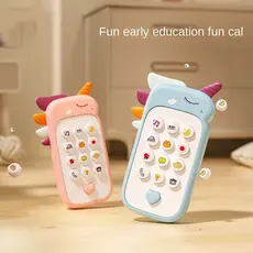 Brinquedo Telefone De Cenoura e galinha Emite Som E Luz Para O Bebê