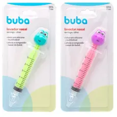 Seringa Lavagem Nasal Bebê Infantil Ponta de Silicone Dino Menino e Menina Buba