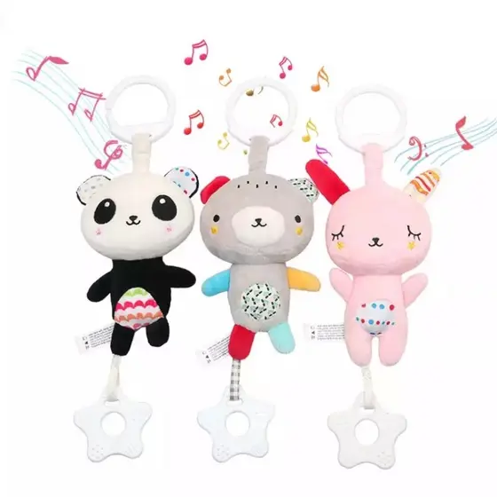 Móbile musical com mordedor para bebê carrinho/bebê conforto/berço para pendurar brinquedo infantil para bebe