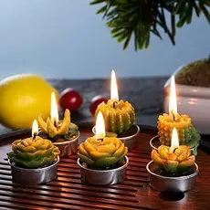 Vela Decorativa Cacto 4 Unidades Deserto Decoração