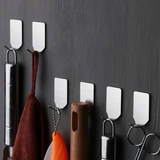 Conjunto 6 e 12 Ganchos Parede Adesivos Autocolante Multi Funcional Casa