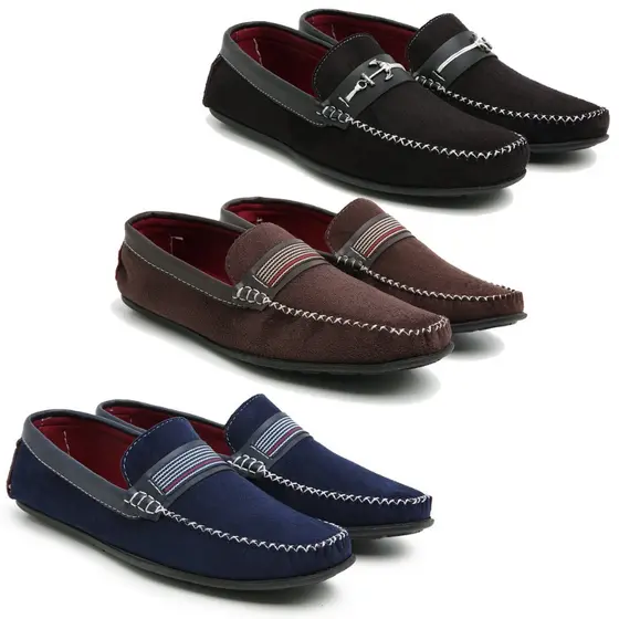 Kit 3 Pares de Mocassim Super Barato Masculina Em Camurça