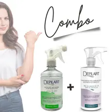 Kit Loção Pré Depilatória Extrato de Sálvia 500ml + Removedor Cera Óleo de Semente de Uva 500ml