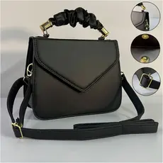 Bolsa feminina pequena transversal com alça de mão e ombro ajustável e removivel