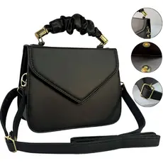 Bolsa Feminina Pequena Luxo com Alça Franzida – Estruturada Elegante de Ombro 2025