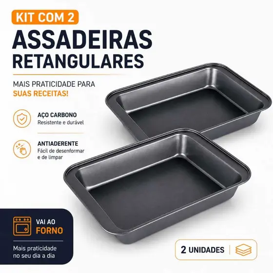 Formas 37 Cm Retangular Assadeira Antiaderente Grande Aço Carbono Bolo Forma Bolo 37 Cm
