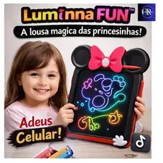 Lousa Magica  Minnie ie Mickey infantil Magnético para Criança Personagem Tablet Menino Menina Desenhar