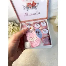 20/50 Lembrancinha de raposa com formato de sabonete para festa maternidade e chá