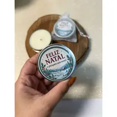 Kit Vela Latinha Lembancinha de Natal Pronta Entrega