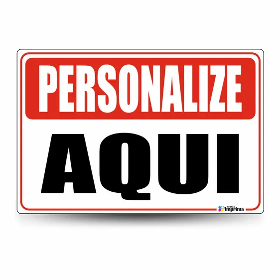 Placa Personalizada Com Sua Frase Nome ou Texto | Placa de Aviso Decorativa | Várias Medidas