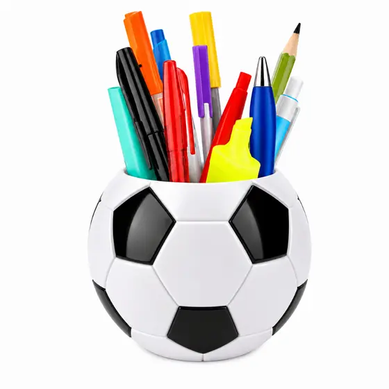 Porta Canetas Criativo Formato de Bola para Decoração de Escritório e Estudos 10x8cm