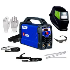 Máquina de Solda 220A 220V MMA TIG Flama221 Boxer  + Máscara de Solda Automática + Luva e Óculos EPI