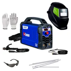 Kit Máquina de Solda Flama161 Bivolt Boxer + Máscara de Solda Automática + Luva e Óculos EPI