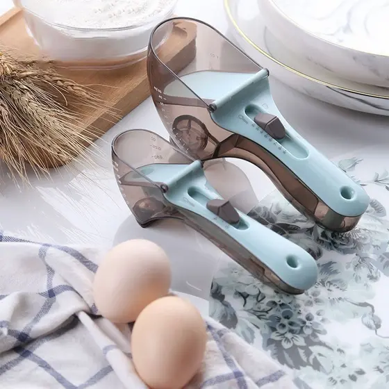 Colher Medidora Retrátil de Ajuste para Receitas Bolos Culinário Confeitaria 2 unidades