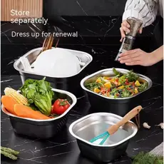 Tigela Bowl Inox Alta Qualidade em Inox com Acabamento nas Bordas Petisco Salada Restaurante Porção