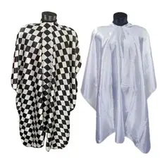 Kit 2 Capas de Corte Adulto em Cetim para Barbeiros Cabeleireiro Barbershop
