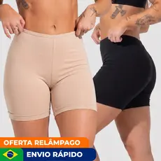 KIT 4 OU 2 SHORT ANÁGUA SEGUNDA PELE FEMININO calcinha boxer não marca para usar embaixo do vestido