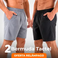 KIT 2 BERMUDAS TACTEL COM ELASTANO SHORTS MASCULINO academia ou praia alta qualidade