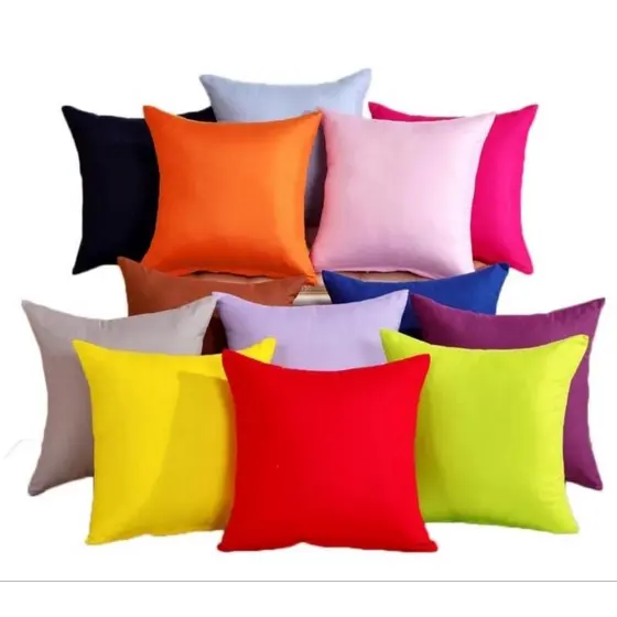 Capa de almofada oxford lisa 45x45 oferta com zíper