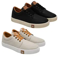 Kit 2 Tênis Masculino Casual Confortável Leve