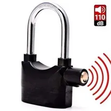 Cadeado Com Alarme Sonoro Antifurto Para Motocicleta Bicicleta Bike Mala de Viagem