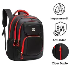 Mochila Bolsa Reforçada Notebook Impermeavel Ziper Colorido Premium