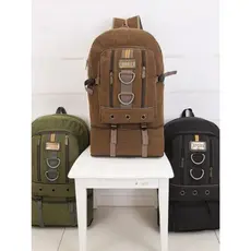 Mochila de Lona Unissex Grande 50l com Altíssima Qualidade e Resistente Á água