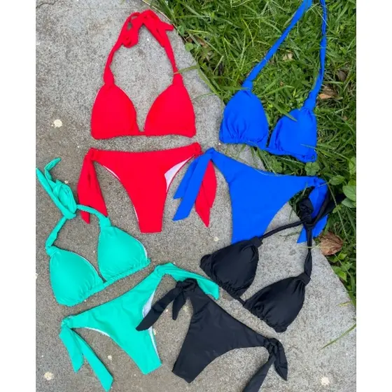 Conjunto de biquíni conjunto feminino Conjunto verão biquini de amarrar