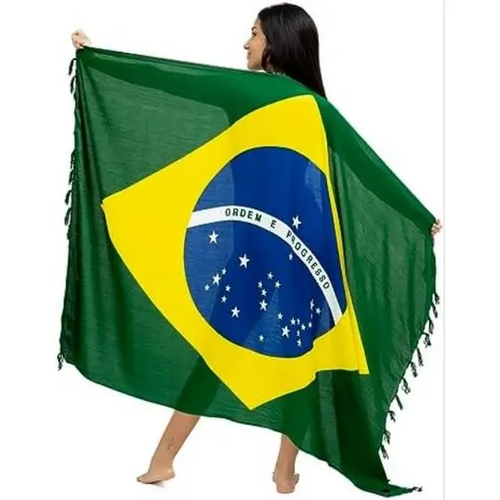 Canga de praia canga do Brasil lenço grande lenço do Brasil