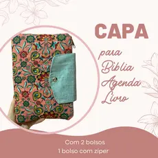 CAPA PARA BÍBLIA, AGENDA, LIVRO - COM 2 BOLSOS