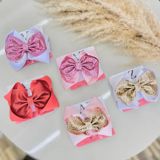 Laço infantil no bico de pato /Laço branco// Laço rosa Laço grande /Laço vermelho / Laço dourado / Laço brilhoso