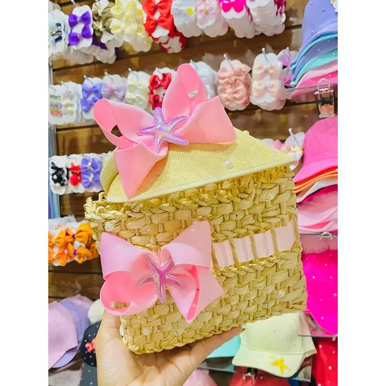 Kit de Praia Infantil / Kit de Bolsa e Viseira de Praia Personalizado Infantil / Kit Praia de Luxo Infantil