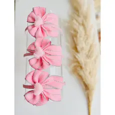 Tiara Infantil Rosa e Cinza / Tiara Infantil com laço