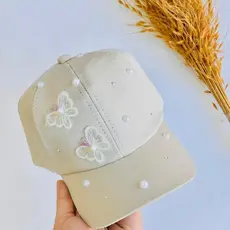 Boné infantil Menina / Boné Personalizado / Boné Aplicação de Borboleta
