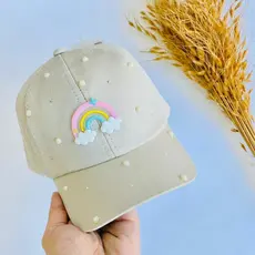 Boné infantil Bege / Boné de Menina Bege / Boné Infantil Personalizado