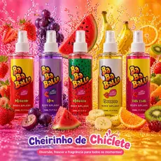 Kit 5 Body Splash 230ml – Fragrâncias Doces de Chiclete & Frutas para o Dia a Dia | Leve e Marcante.