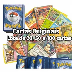 Kit de Cartas Pokémon TCG Originais com BRILHANTES COPAG Foil, Reverse Foil, Holografica, Brilhante