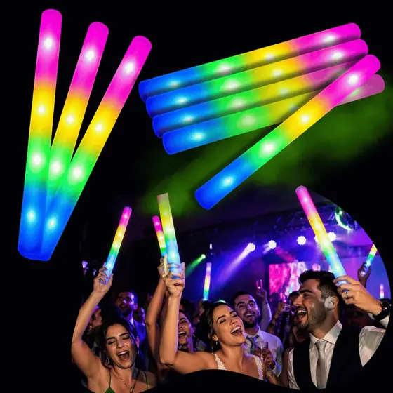 Kit Bastão De Led Espuma 2 5 10 15 20 bastão de led para festa Formatura Casamentos Pisca