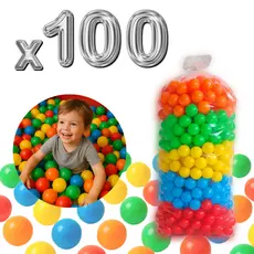100 Unidades de Bolinha Plástica Colorida Piscina Promoção 50, 100, 150 e 200 - Não Amassam