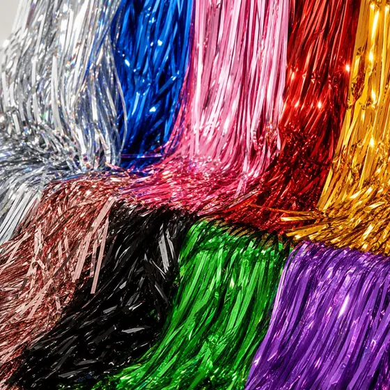 Cortina Metalizado para Festa 1 2 3 4 un Painel Decoração 1x2m Fita Metalizada Várias Cores