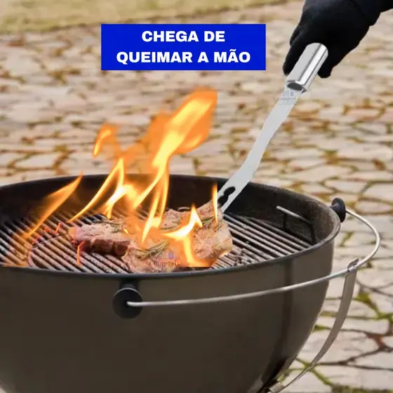 1 - 2 ou 3 UNIDADES Garfo Grande Trinchante Cabo Longo Para Churrasco 100% Inox
