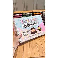 Livro de Colorir Versículos Fofinhos - Cristão que - 50 Folhas  - Capa Dura